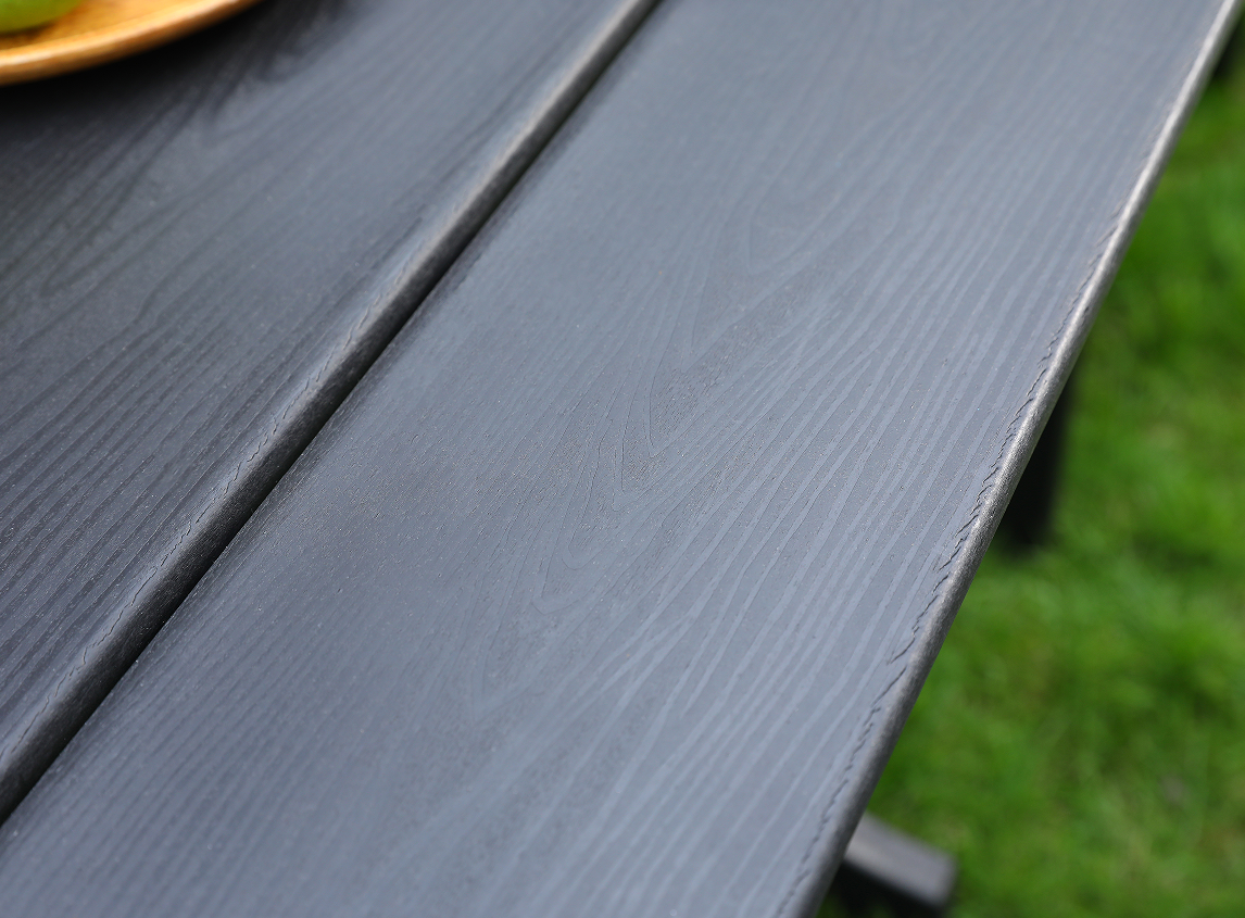 Masa de exterior dreptunghiulara HDPE gri