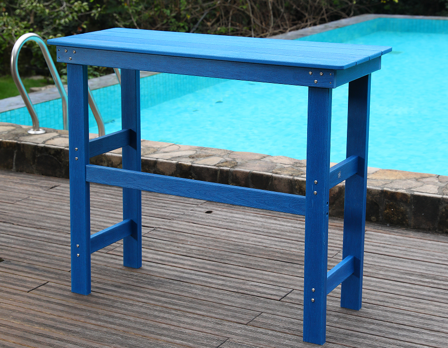 Set de sufragerie pentru bar înalt din HDPE, albastru de coastă