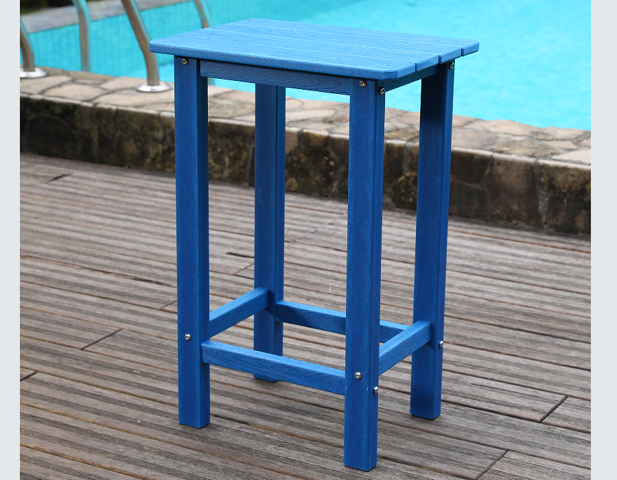 Set de sufragerie pentru bar înalt din HDPE, albastru de coastă