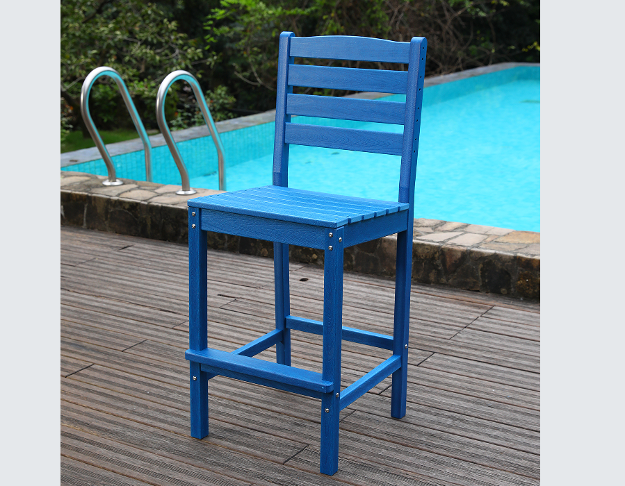 Set de sufragerie de bar social HDPE albastru vibrant