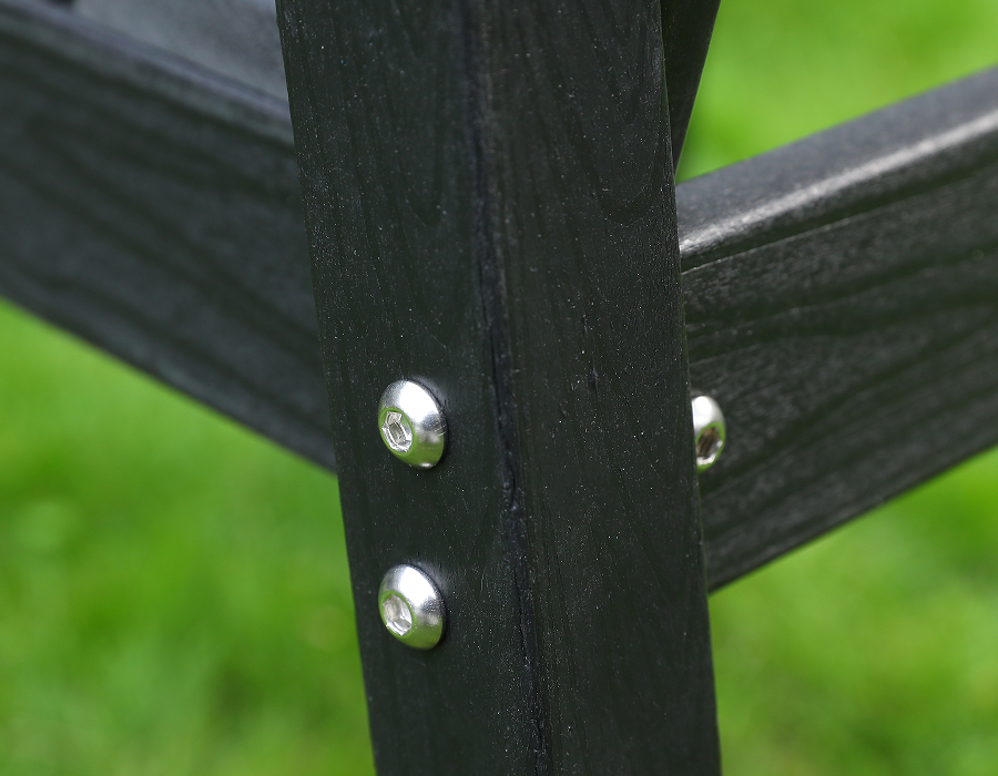 Pachet de 2 scaune de sufragerie Adirondack HDPE cu spate încrucișat