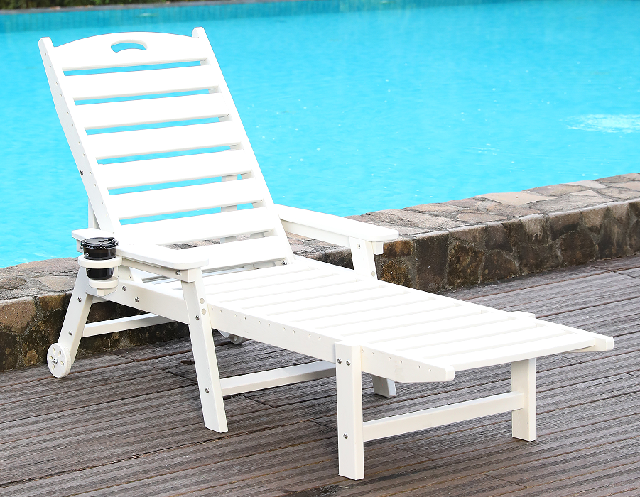 Scaun Solo Adirondack HDPE alb strălucitor