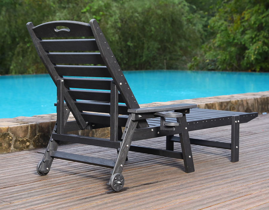 Set de lounge Adirondack înclinabil din HDPE, Storm Grey