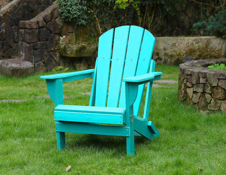 Vibrant Turcoaz HDPE Scaun Broasca Adirondack