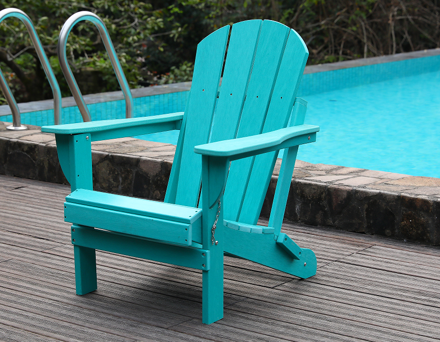 Vibrant Turcoaz HDPE Scaun Broasca Adirondack