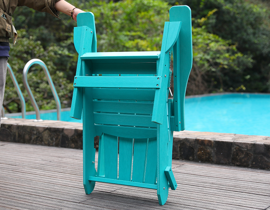 Vibrant Turcoaz HDPE Scaun Broasca Adirondack