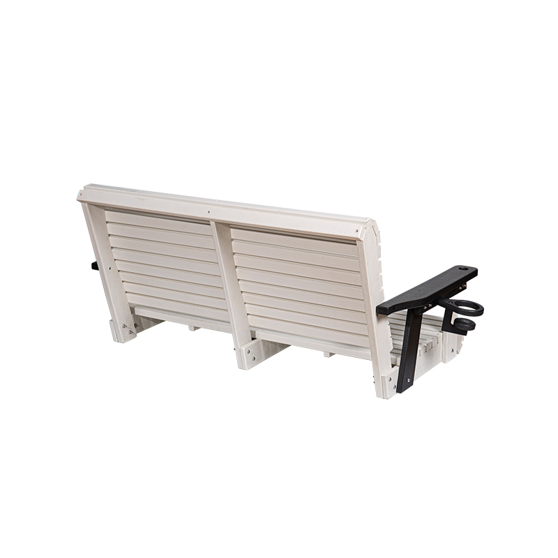 Bancă leagăn de exterior HDPE alb