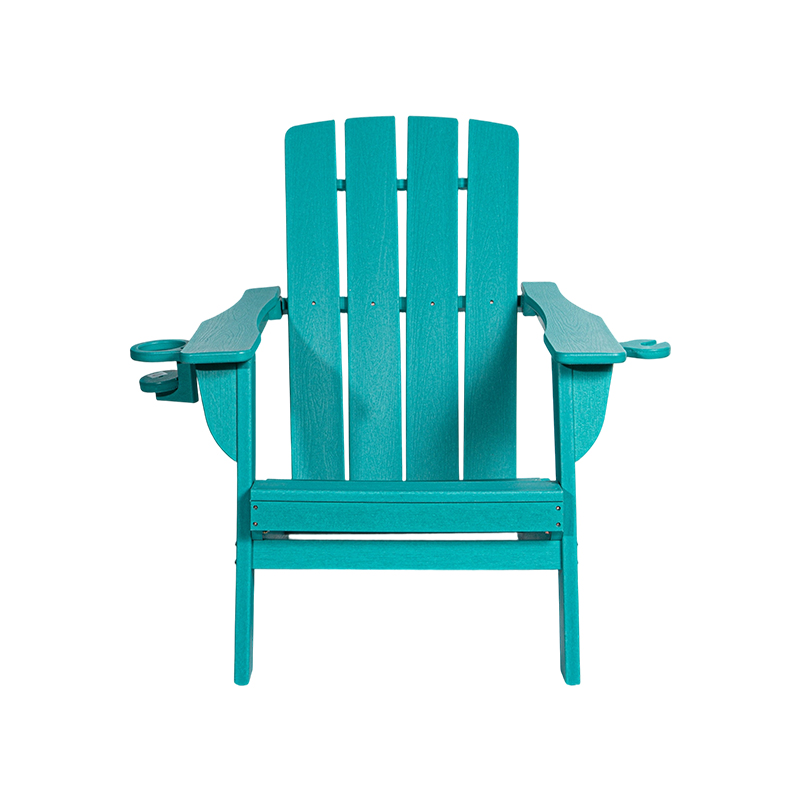 Scaun Adirondack din HDPE mic Lake Blue cu feronerie din oțel inoxidabil