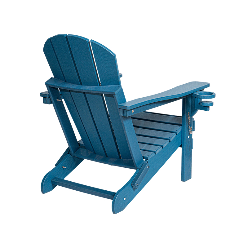 Scaun Adirondack HDPE bleumarin cu feronerie din oțel inoxidabil