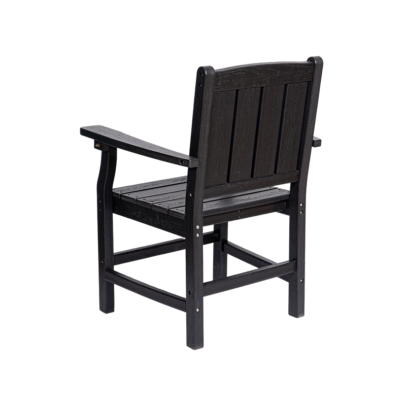 Scaun de sufragerie HDPE negru clasic cu design ergonomic