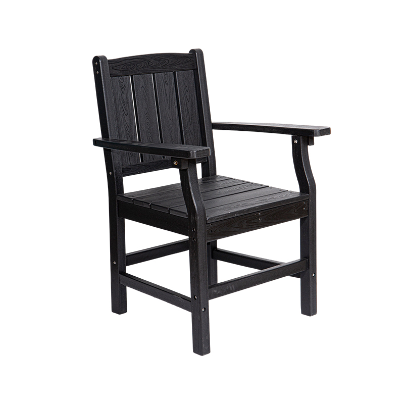 Scaun de sufragerie HDPE negru clasic cu design ergonomic